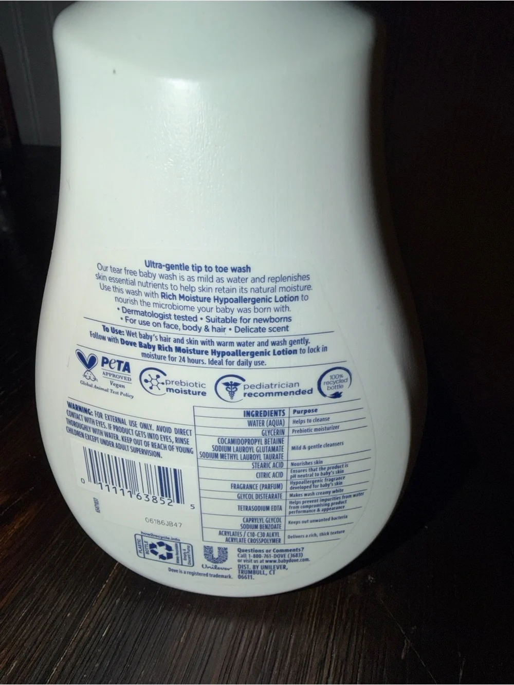 Baby Sensitive Skin Care Wash - White & Blue
